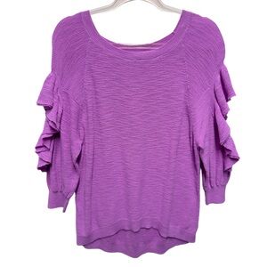 Express Ruffle Off Shoulder Knit Sweater